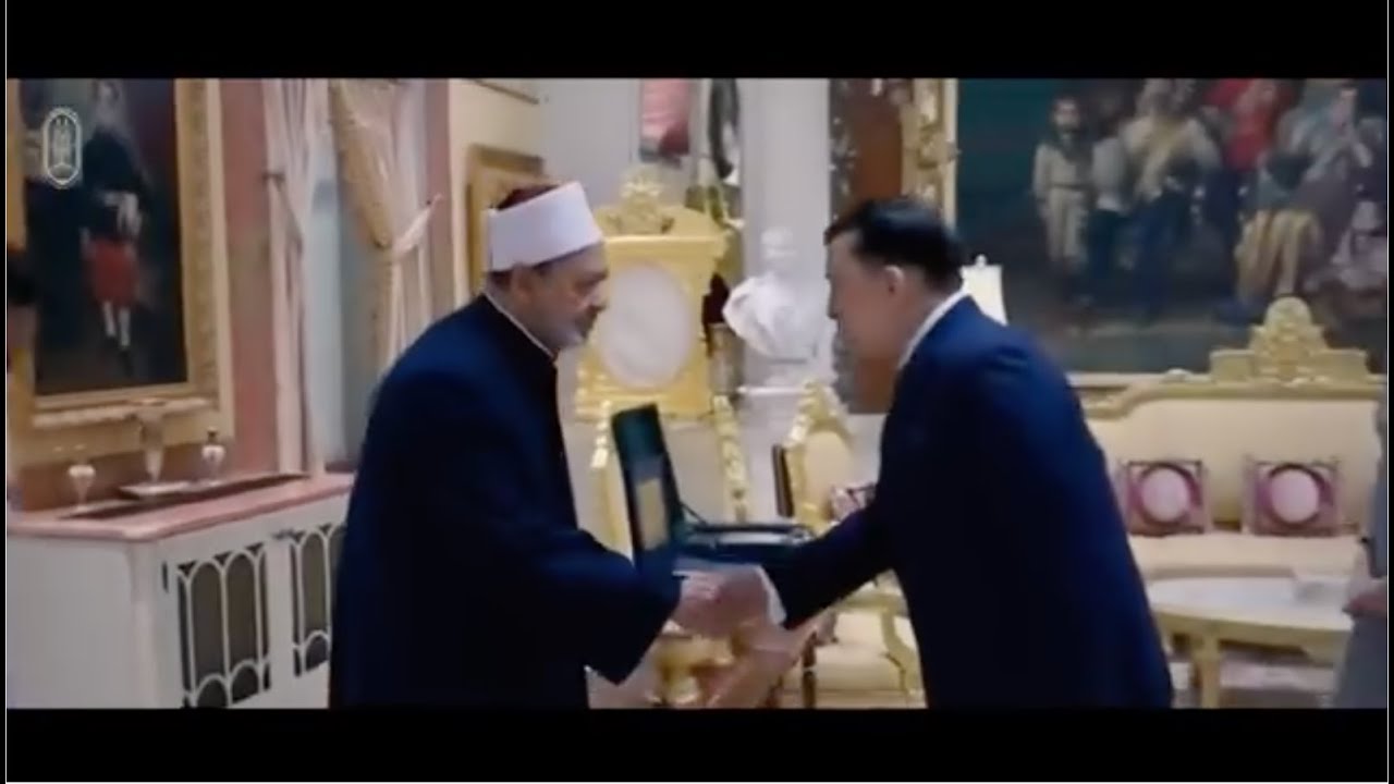 جانب من استقبال ملك تايلاند، في القصر الملكي بالعاصمة بانكوك، لفضيلة الإمام الأكبر