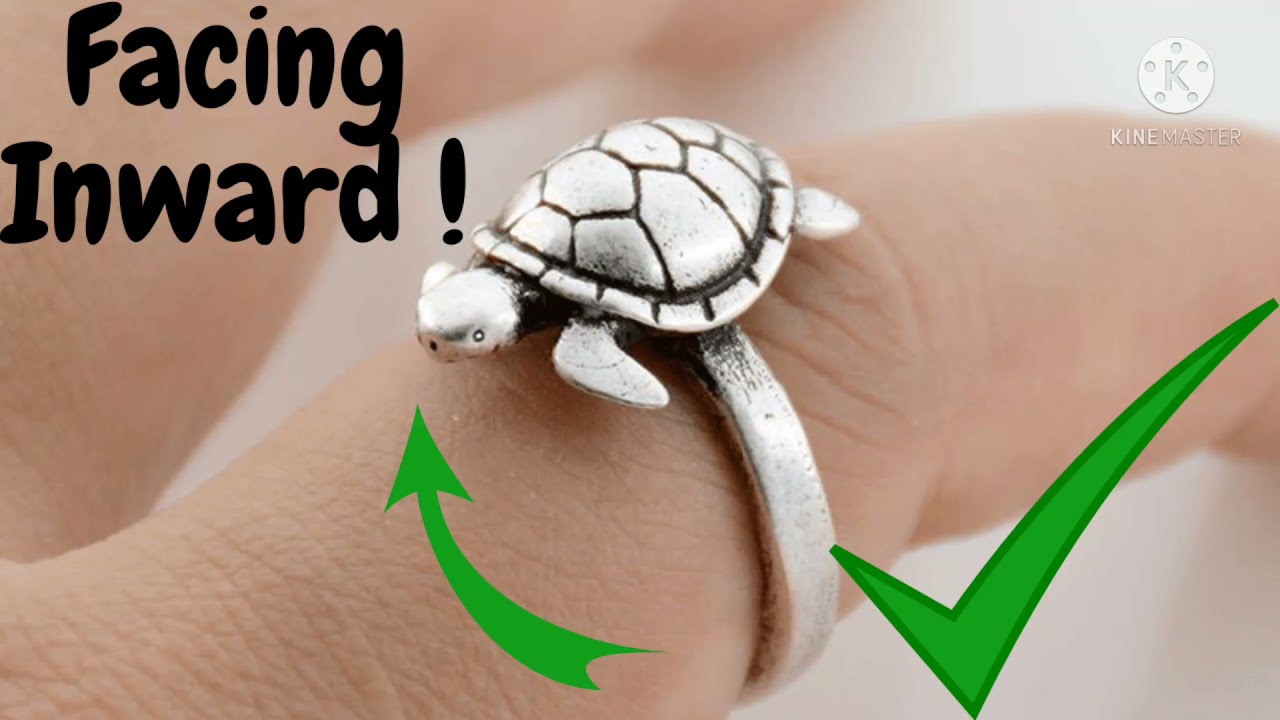 Fancy Carved Turtle Gold Finger Ring For Men