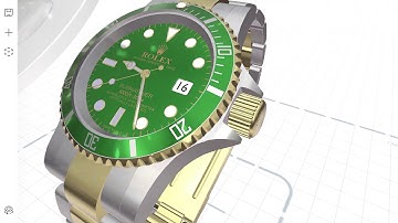JigSpace demo: Material formatting a 3D model watch in the app