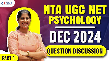 NTA UGC NET Psychology | December 2024 | Question Discussion | Part 1
