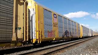 CN C44-9WL LEADER/CN 435 w/ CN Engines 2513, 8103 & 4131 lead this short 224 axle, WB Mixed/Autorack