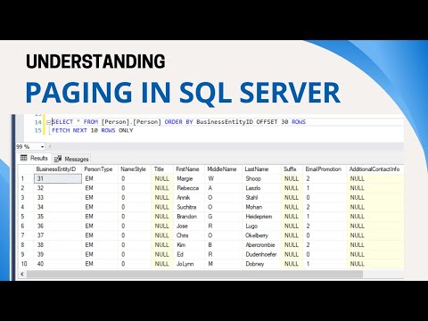 ვიდეო: რა არის პეიჯინგი SQL Server-ში?