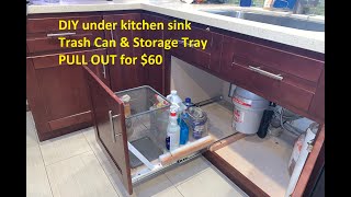DIY Under Kitchen Sink Trash Can Pull Out