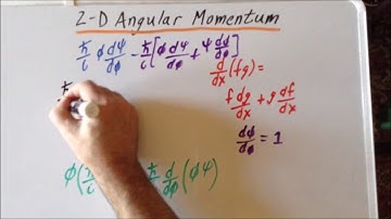 Commutator: 2D angular momentum and angle ϕ derivation