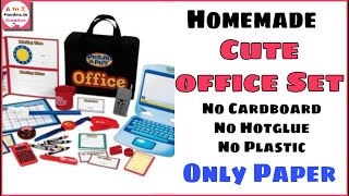 DIY Cute Office Toy Set/how to make homemade toy set/homemade craft/homemade toys/paper toys