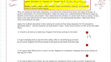 Physics 11 - Ch4 - Lesson 3 -  Free Body Diagrams - Part 2