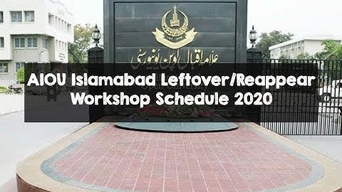 How to attend reappear workshop of AIOU? how to check either reappear or not in workshop?