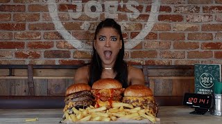 THE 3x4 THREE PEAKS MEGA BURGER CHALLENGE LOU&JOES | @LeahShutkever