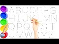 Alphabet, ABC song, abcd, a to z, Kids rhymes, collection for writing along dotted lines for toddler