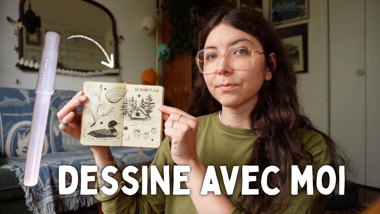 on dessine ensemble ✹ le journal créatif à l'aide de stylo plume et d'encre