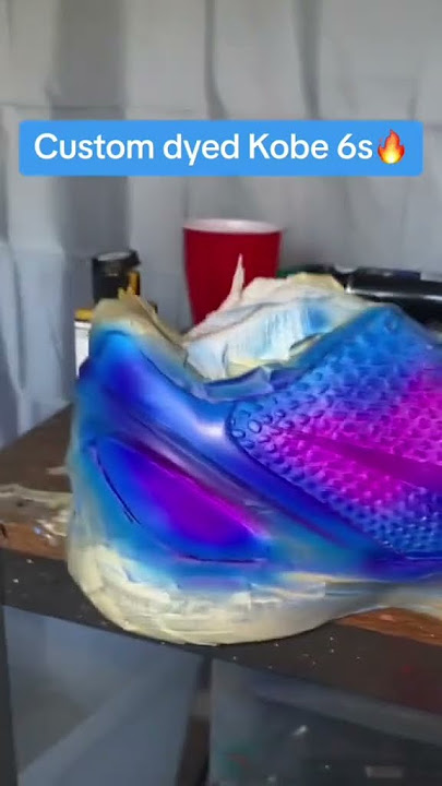 Custom-Dyed Nike Kobe 6s 🔥 (willscustomss/TT) #shorts