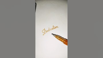 How to write dedication in cursive writing✍️???? #shorts  #viral #shortsfeed  #dedication ❤🙏❤🙏