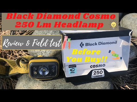 Black Diamond Cosmo 250 lumen Headlamp. Review & Field test. before You Buy!!
