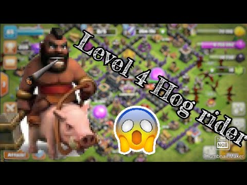 Mängime Clash of Clansi, Hog rider upgrade level 4 xD. 