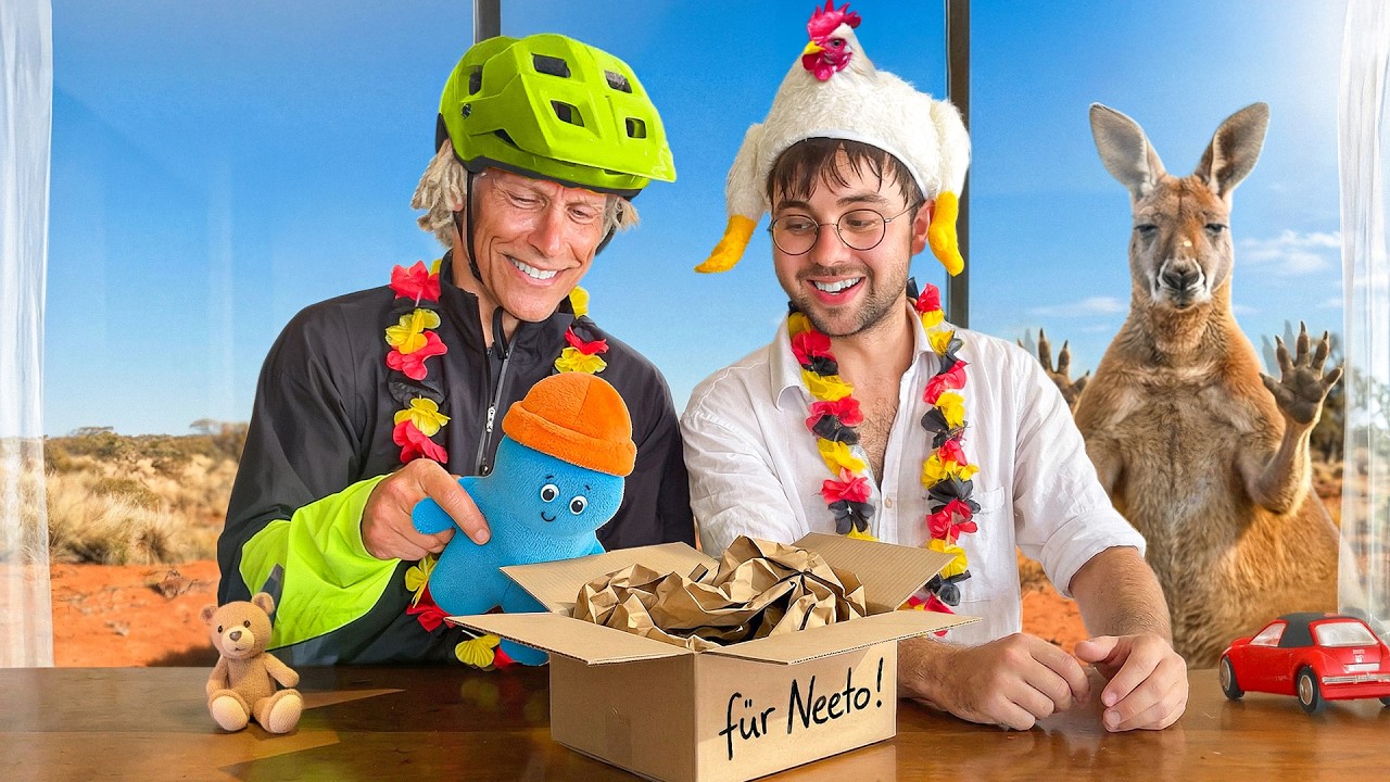 Ich öffne Fanpost in der Wohnung von einem Australier