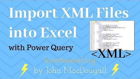Import XML Files Into Excel