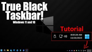 How To Get A True Black Taskbar And Start Menu Windows 11 Tutorial