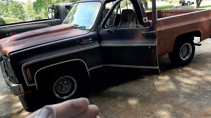 1978 GMC C15 truck "Shannon" is getting windows waxed and cleaned with Steel Wool and more painting!