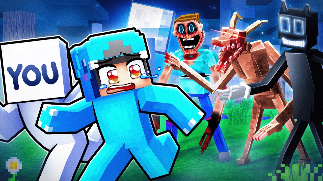 YOU Survive Every Horror Mob in Minecraft!