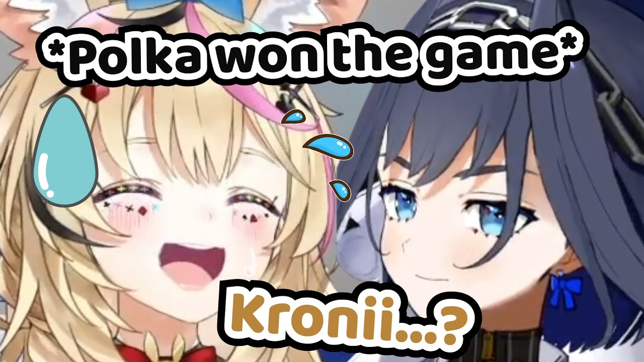 Kronii Sound So Reluctant in Congratulating Polka For Winning The Game