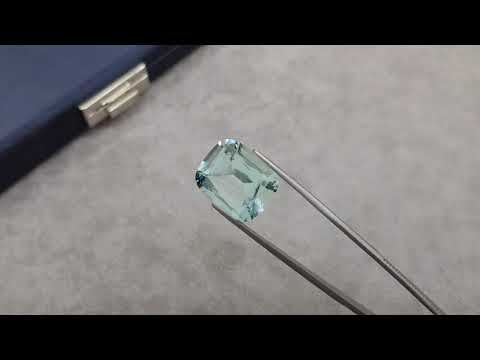 Large blue aquamarine from Nigeria 30.31 ct cushion cut Video  № 2