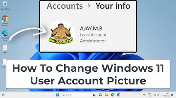 How To Change Windows 11 User Account Picture | Easy Method