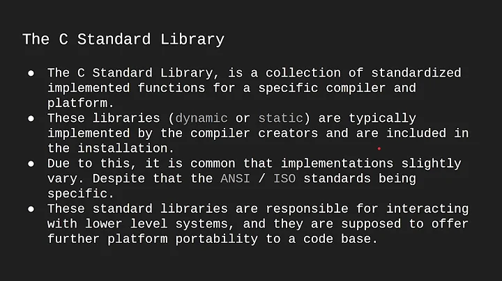 C Programming - 5.3 C Standard Library