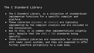 C Programming - 5.3 C Standard Library