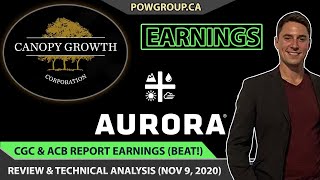 Canopy Growth (CGC) & Aurora Cannabis (ACB) Report Earnings | Canopy RECORD REVENUE! | NOV 9TH 2020