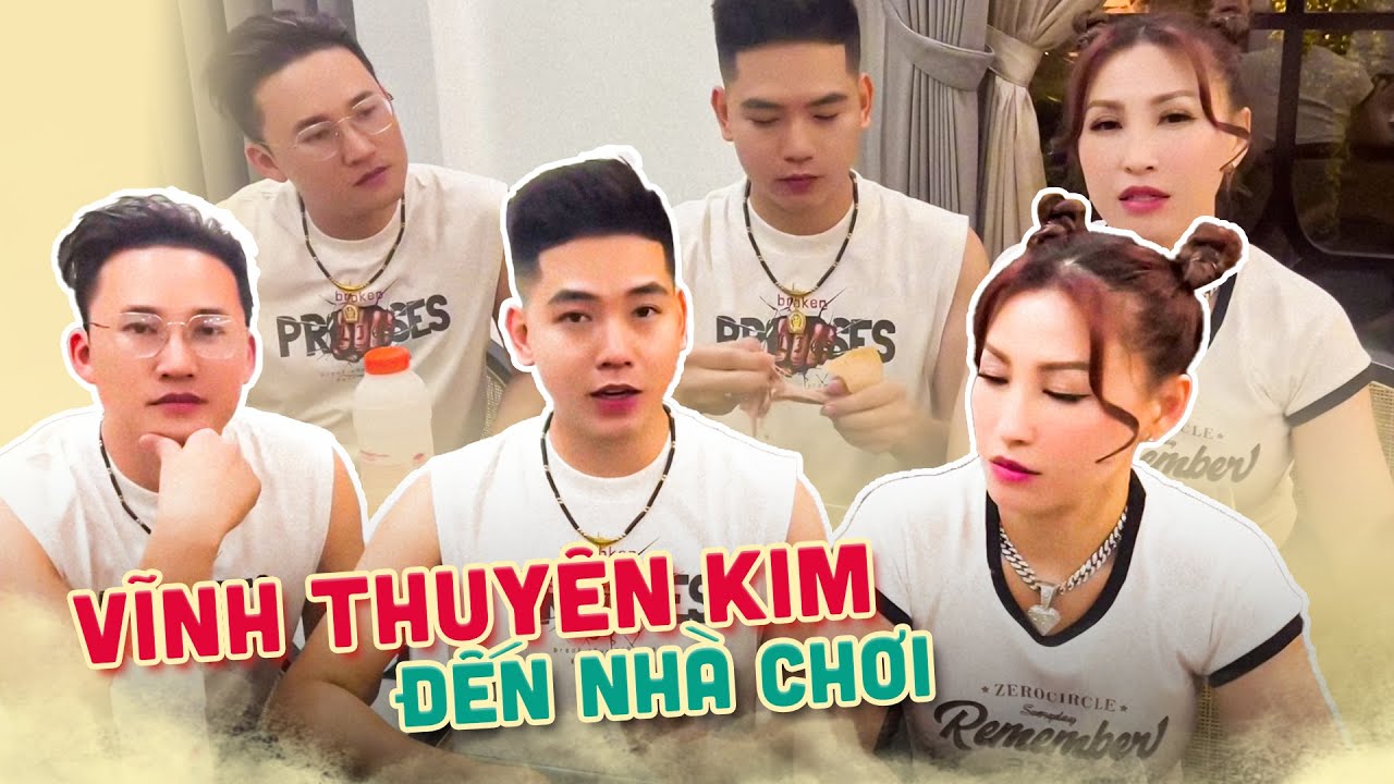 Ca sĩ Vĩnh Thuyên Kim đến nhà chơi cùng Hà Trí Quang và Thanh Đoàn