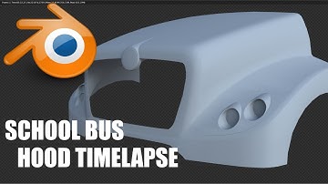 School Bus hood modeling in Blender | Timelapse