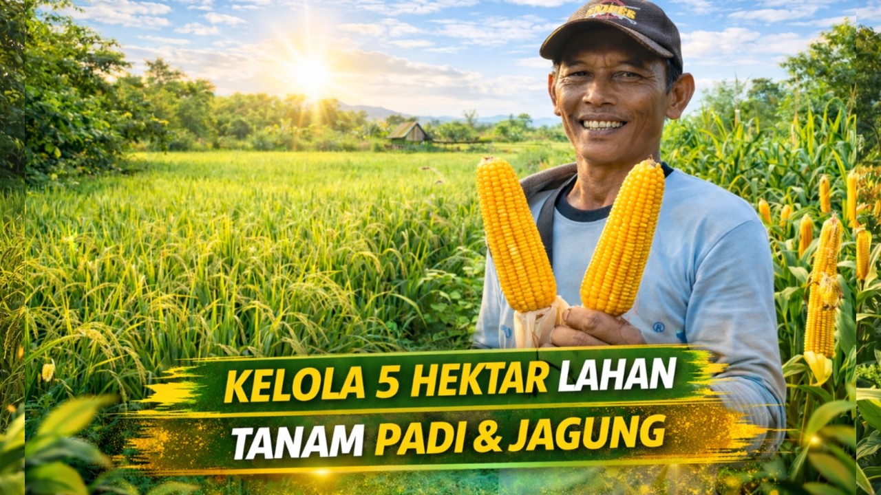 LIMA HEKTAR LAHAN DIKELOLA SENDIRI OLEH PAK JOKO! FOKUS TANAM PADI & JAGUNG: CERITA TRANSMIGRASI