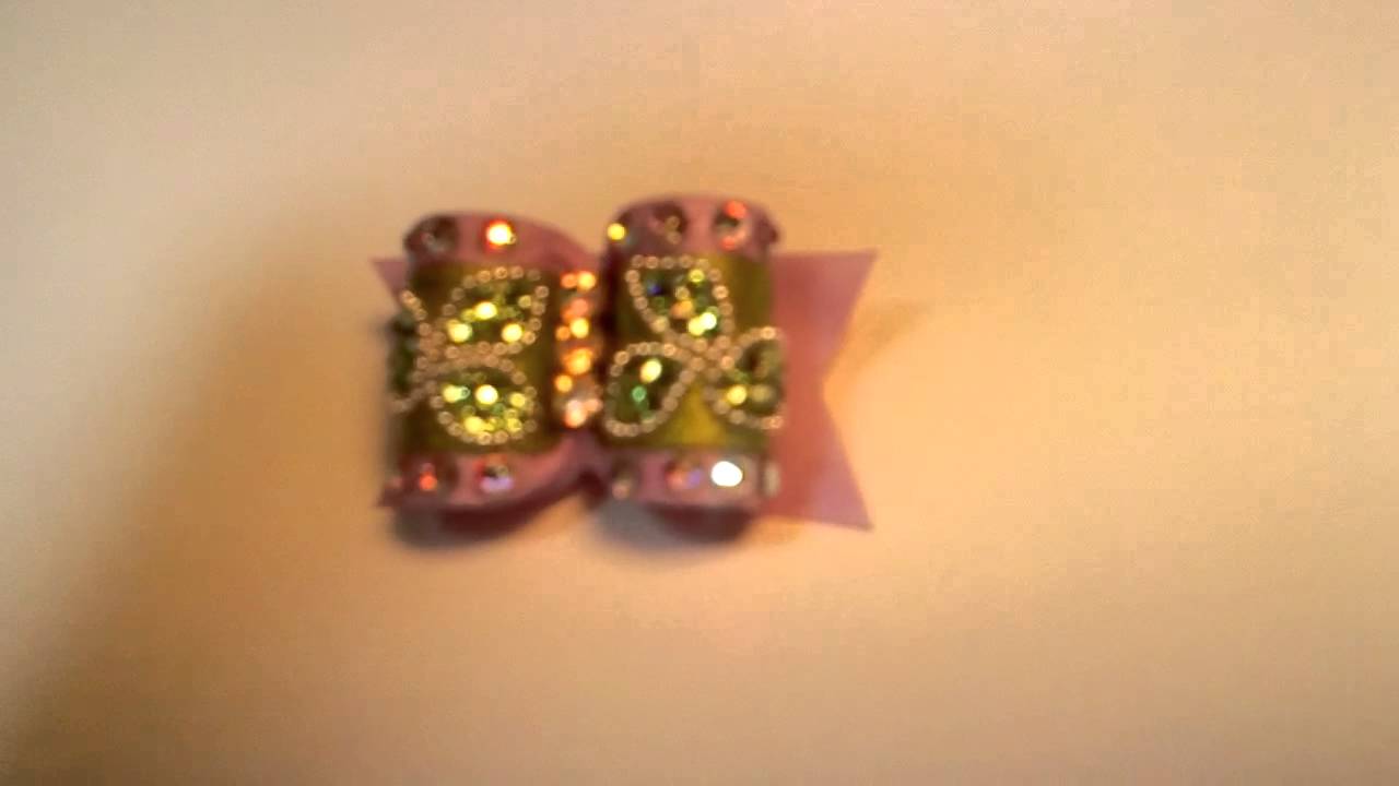 7/8" Custom Swarovski Crystal Bow