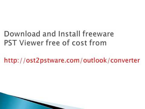 How to Open PST file without Outlook using Free PST Viewer tool