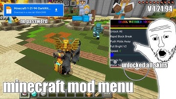 Unlock EVERYTHING! Minecraft Mod Menu By Darkwither