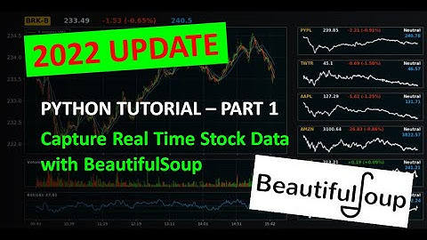 [UPDATED 2022] Python for Finance #17 - Capture Real Time Stock Data with BeautifulSoup