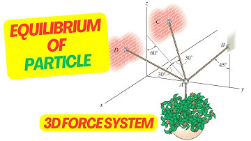 Equilibrium of a Particle in 3D Explained! | Find Forces in Three Cords