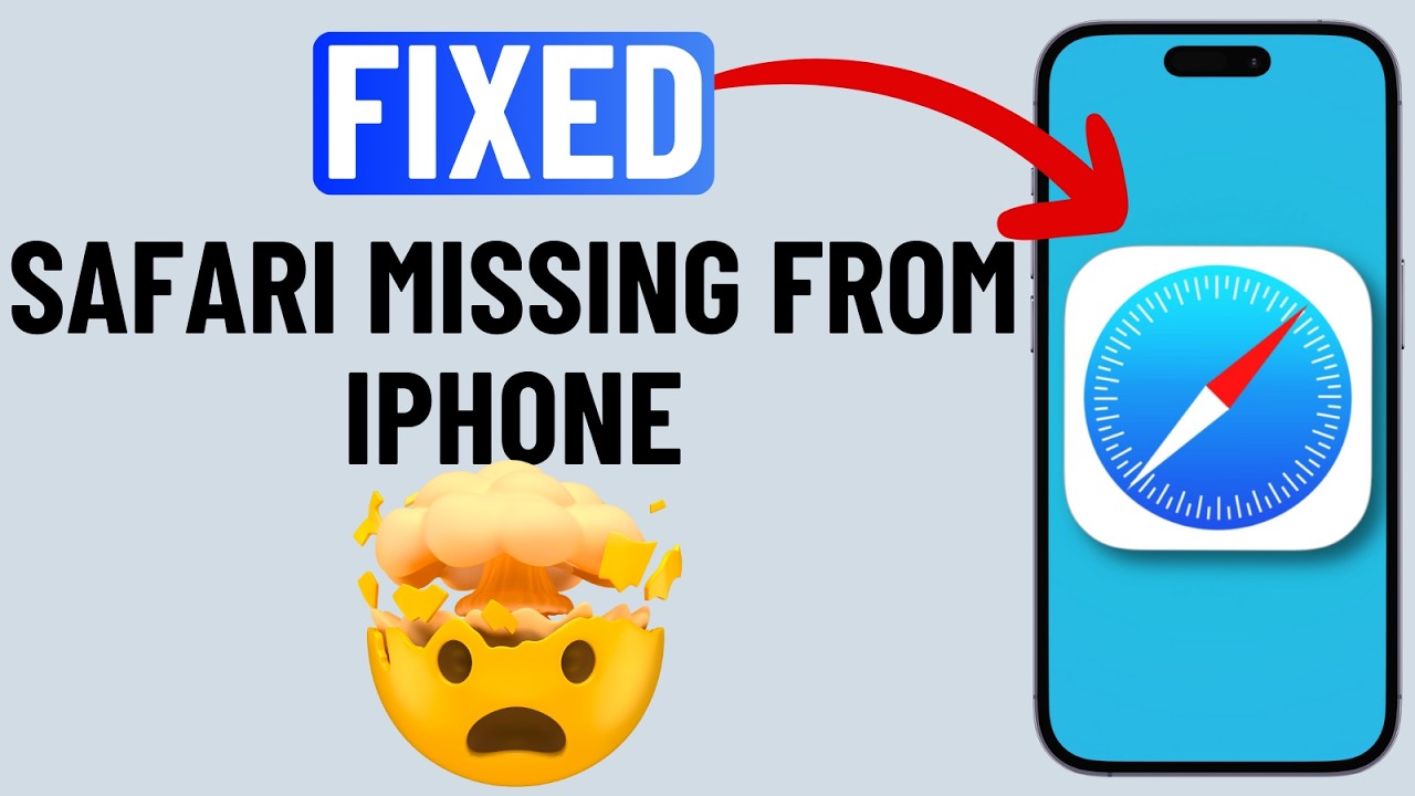How to Fix Safari App Disappeared From iPhone Home Screen | Get Back ...