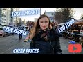 Outdoor winter market in Lviv Ukraine with local farmers