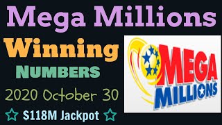 Today Mega Millions Winning Numbers Friday 30 October 2020. Mega Millions Drawing Tonight 10/30/2020