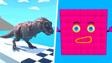 Dino Run Battle | Numbers Block - Gameplay Walkthrough Max Levels (Part 1)