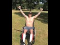 Wheelchair workout biceps, shoulders and triceps. Low weight high rep. spinal cord injury recovery.