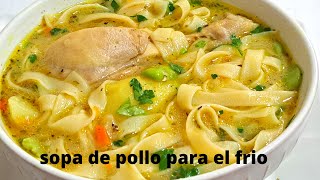 Sopa de Pollo Fácil Rápido Receta Delicias Cusqueñas Perú Cocina Peruana