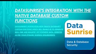 Dynamic Masking with Native Database Custom Functions
