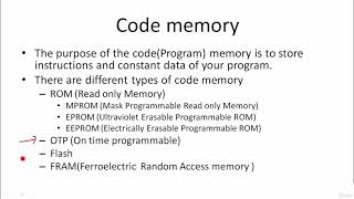 2  Code memory of the microcontroller