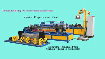 New Chain Link Machine High Stable And High Speed -- Black Wire And Galvanized Wire Working Together