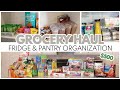 GROCERY HAUL AND CLEAN WITH ME | KITCHEN ORGANIZATION IDEAS | CLEANING MOTIVATION