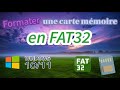 Formater une carte mémoire en FAT32