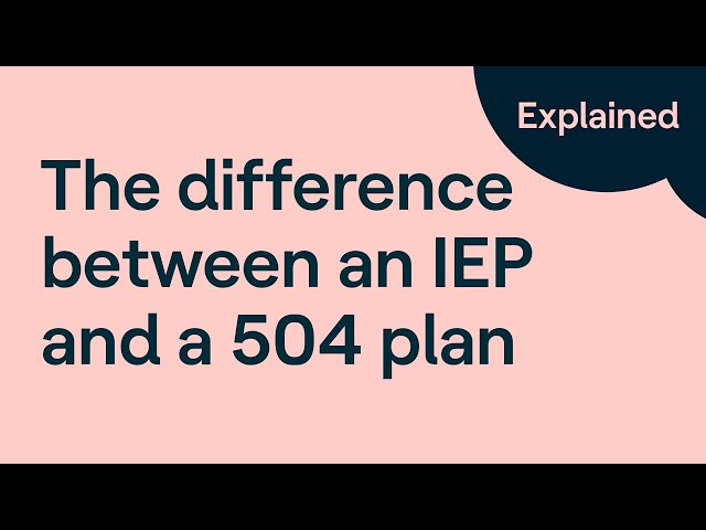 Iep Vs 504 Plan Chart