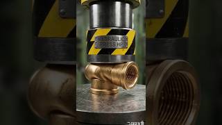 Brass plumbing elbow😲 crushes in Hydraulic press#shorts #trending #satisfying #asmr#ai shorts feeds